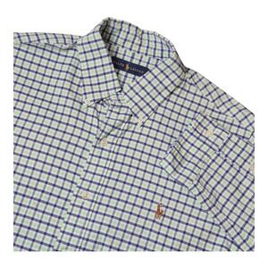 Ralph Lauren Long Sleeve Button Down Check Shirt Cotton EUC Men's L